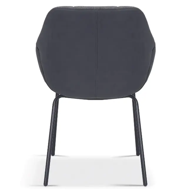 Swiss Homes® Semira Grey Eetkamerstoel – Donkergrijs – Comfortabel – Moderne Kuipstoel