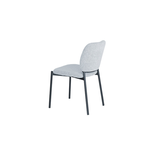 Swiss Homes® Liora Mist | Moderne Eetkamerstoel - Met stoffen bekleding – Lichtgrijs