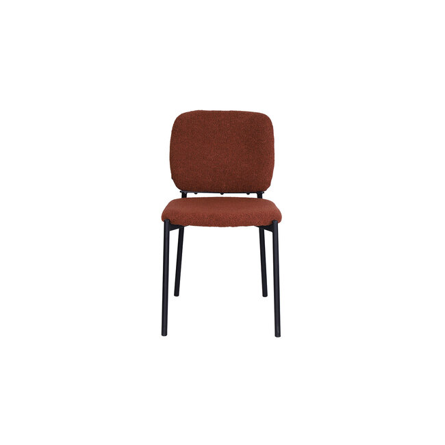 Swiss Homes® Liora Ember | Moderne Eetkamerstoel - Met stoffen bekleding – Roest / Oranje