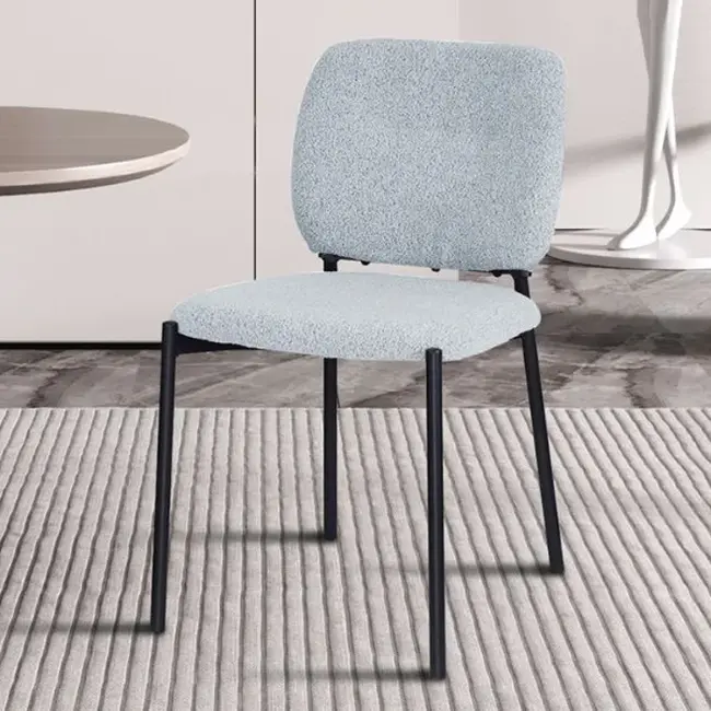 Swiss Homes® Liora Mist | Moderne Eetkamerstoel - Met stoffen bekleding – Lichtgrijs