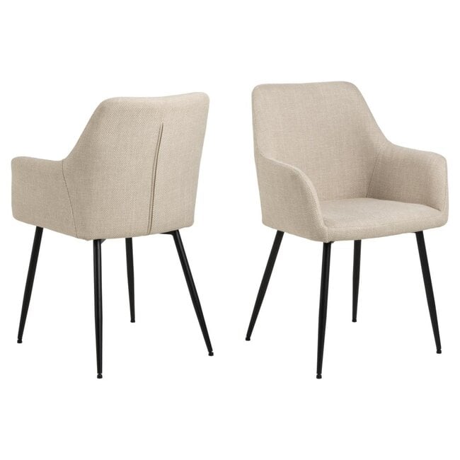 Lizzy dining chair with armrest (set of 2)