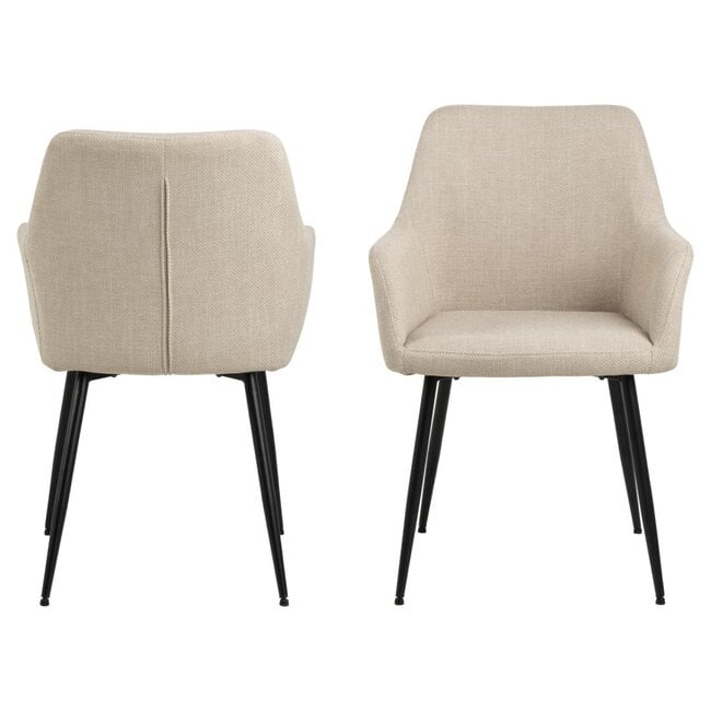 Lizzy dining chair with armrest (set of 2)