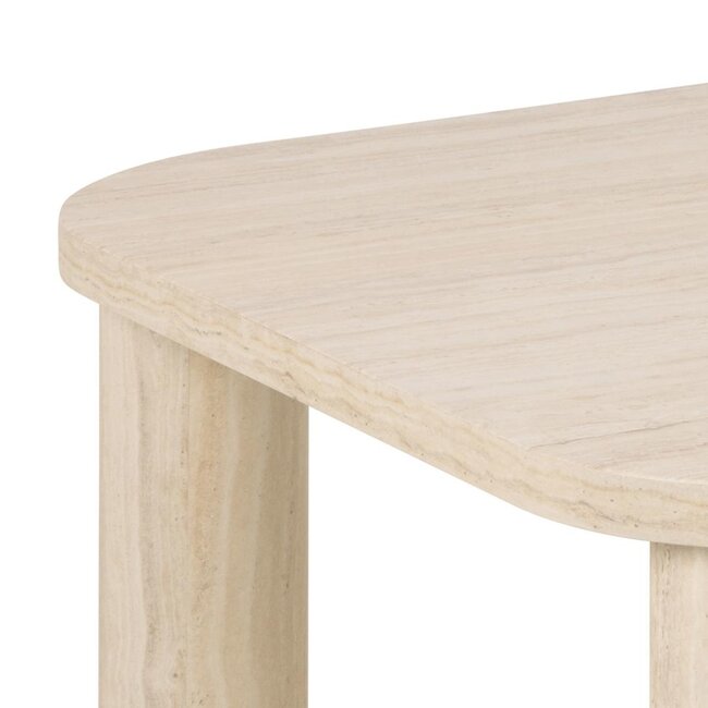 Swiss Homes® Salontafel – Travertine Look – 100x75x36 - Beige | Solana