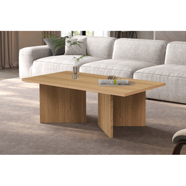 Swiss Homes® Salontafel 'Litar' Interieur -Travertin  Eik Naturel