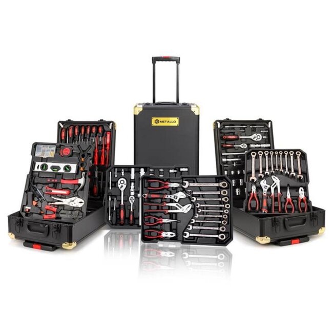 Metallo | ProMax 599-Delige Gereedschapskoffer op Wielen (Mega Trolley) – Gevuld met Tools