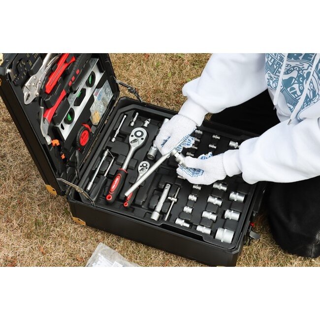 Metallo | ProMax 599-Delige Gereedschapskoffer op Wielen (Mega Trolley) – Gevuld met Tools