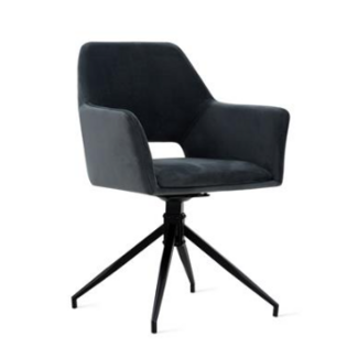 Eetkamerstoel Tess Velvet Antraciet