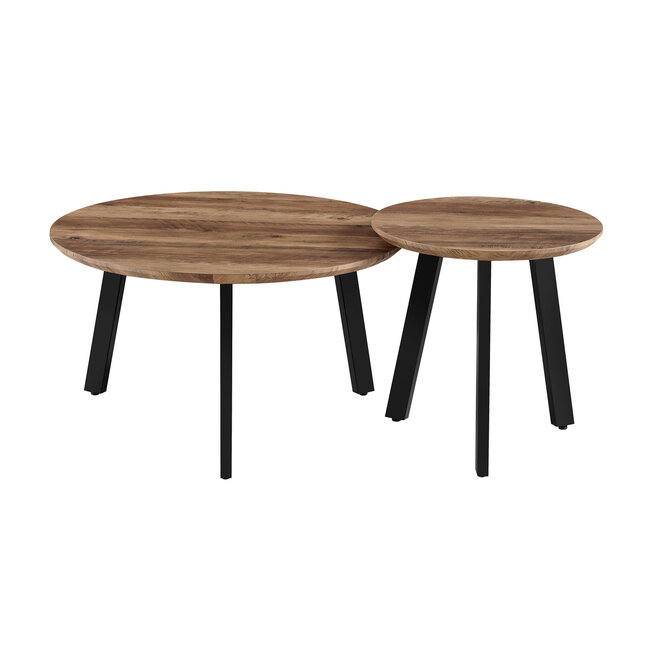 Swiss Homes® Salontafels  - Set van 2 'Aziz' Decor Mango