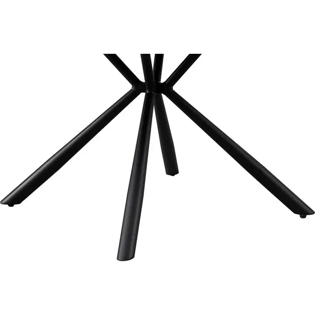 Swiss Homes® Eetkamerstoel - Stoel 'Lucie' Bouclé Zand Rug PU Bruin | Metalen Poten