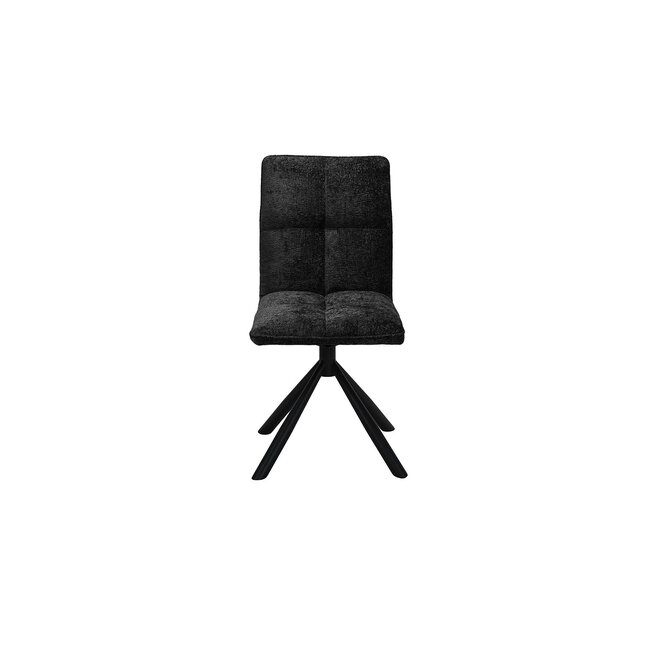 Swiss Homes® Eetkamerstoel - Stoel 'Jack' 360* Draaibaar - Stof - Donkergrijs