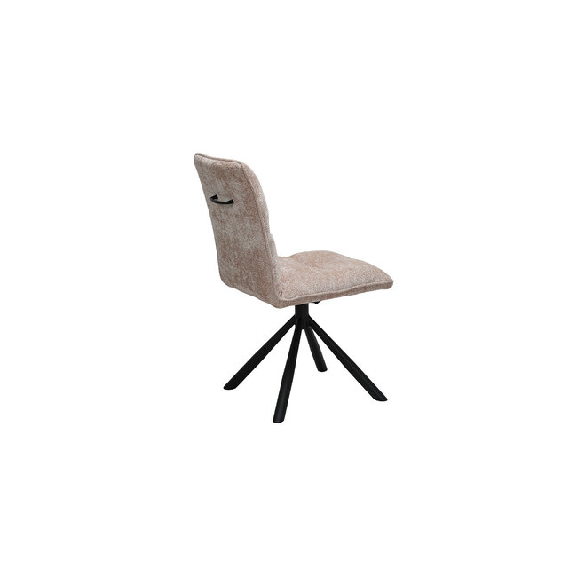 Swiss Homes® Eetkamerstoel - Stoel 'Jack' 360* Draaibaar - Stof - Zand