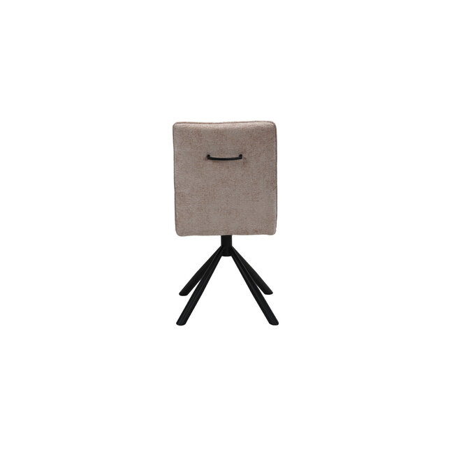 Swiss Homes® Eetkamerstoel - Stoel 'Jack' 360* Draaibaar - Stof - Zand