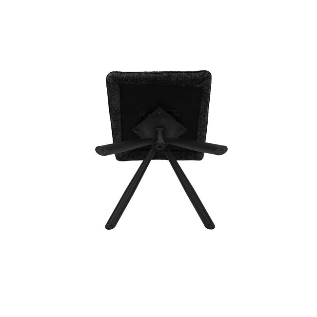 Swiss Homes® Eetkamerstoel - Stoel 'Jack' 360* Draaibaar - Stof - Donkergrijs