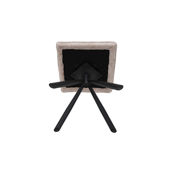 Swiss Homes® Eetkamerstoel - Stoel 'Jack' 360* Draaibaar - Stof - Zand