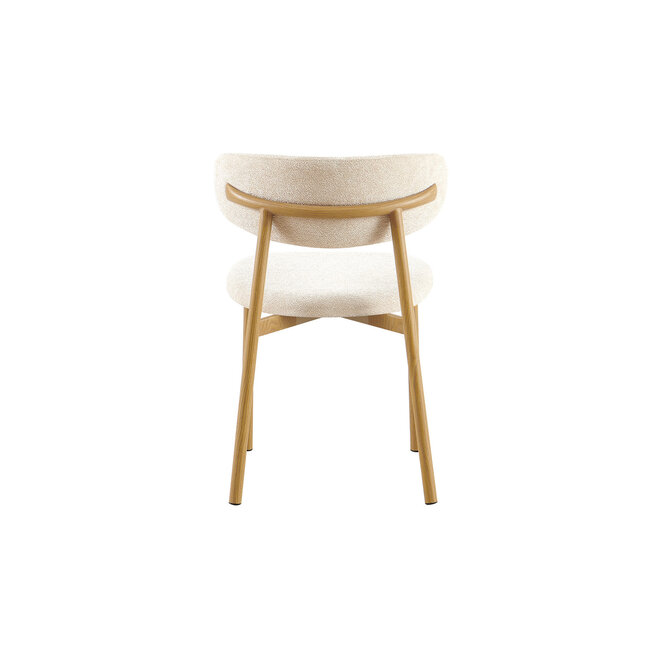 Swiss Homes® Eetkamerstoel 'Coco' Naturel - Stof Fabb Raven - Beige