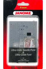 Janome Janome Teflon naaldplaat + Glijvoet 9mm