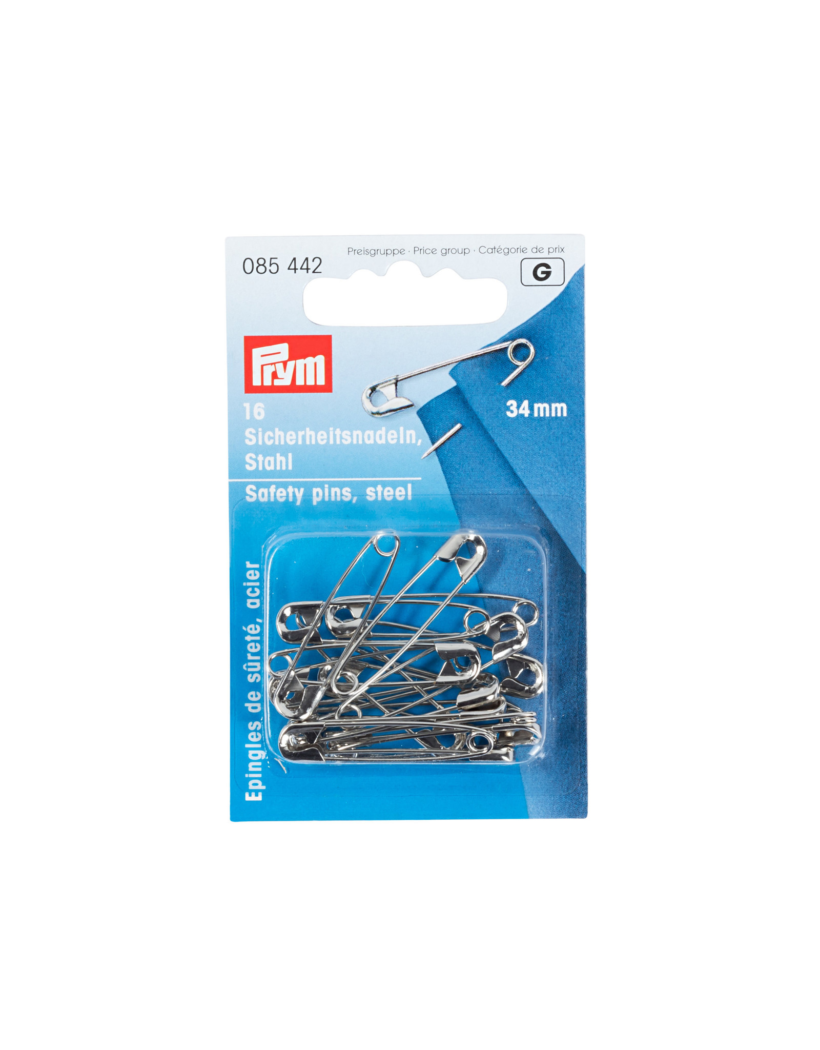 Prym Prym Veiligheidsspelden staal N°1 zilverkleurig 34 mm