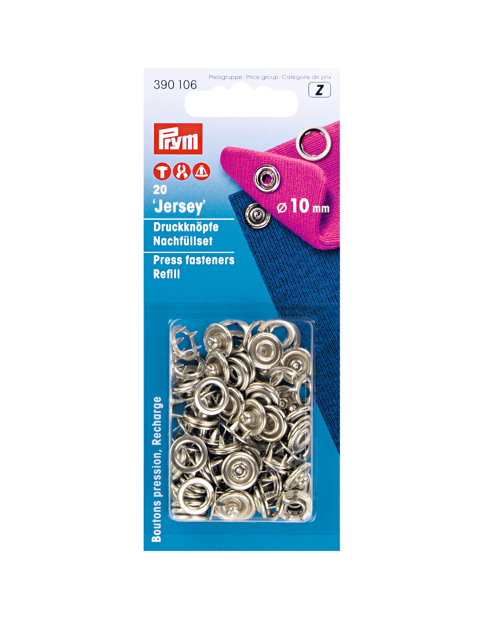 Prym Prym Navullingen naaivrijdrukknopen zilverkleurig 10mm