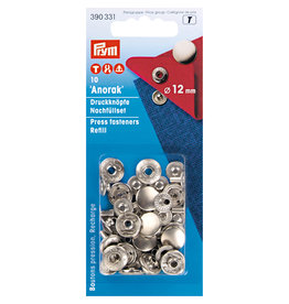 Prym Prym Navullingen 10 drukknopen zilverkleurig 12mm