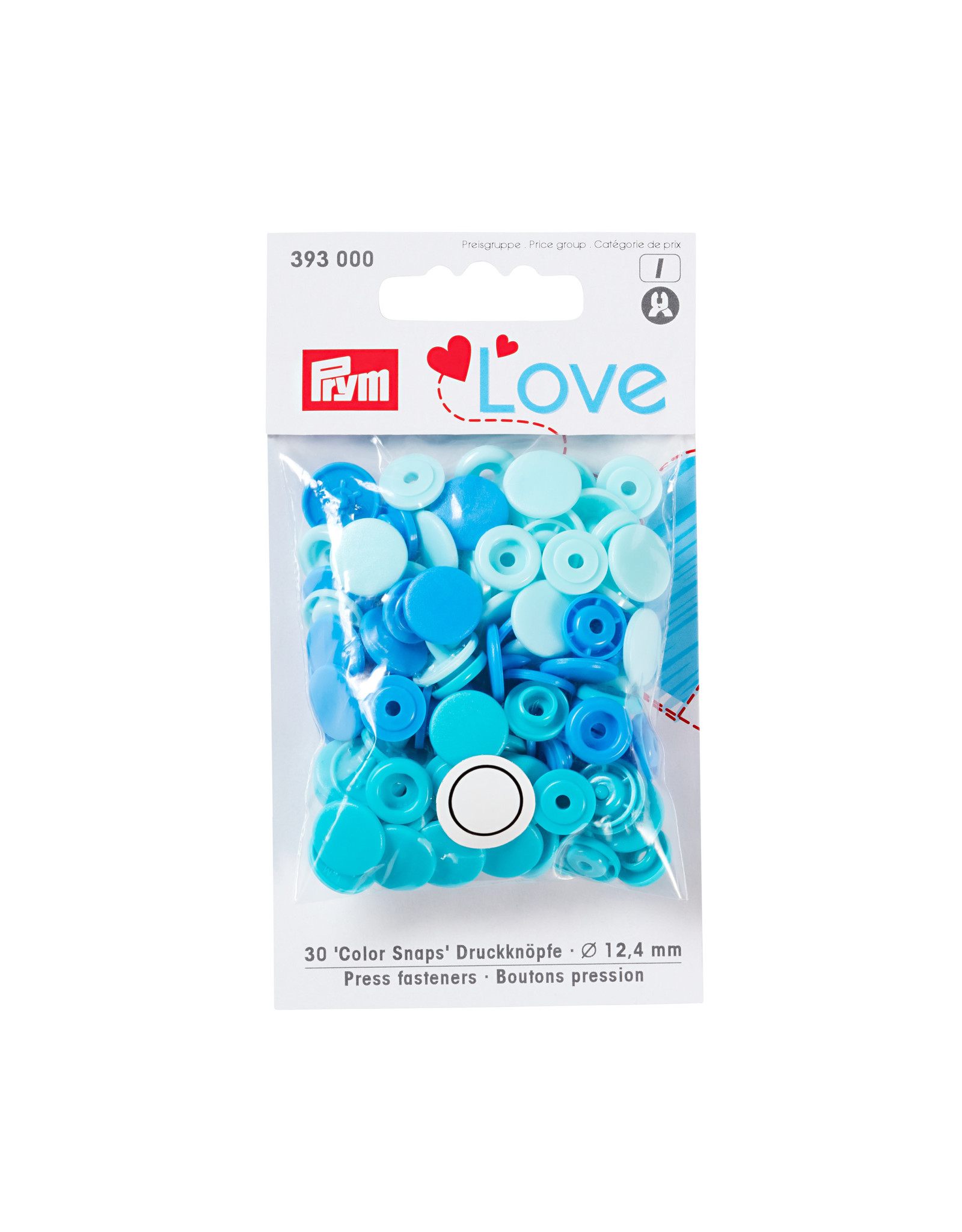 Prym Prym Love Color drukknop. KST 12,4mm blauw