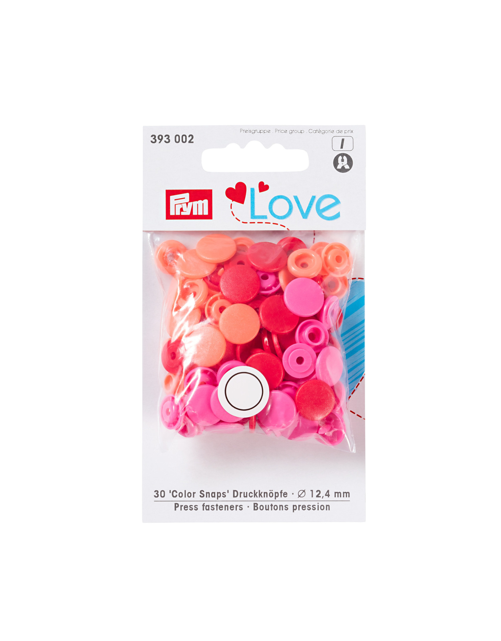 Prym Prym Love Color drukknopen 12,4 mm rood