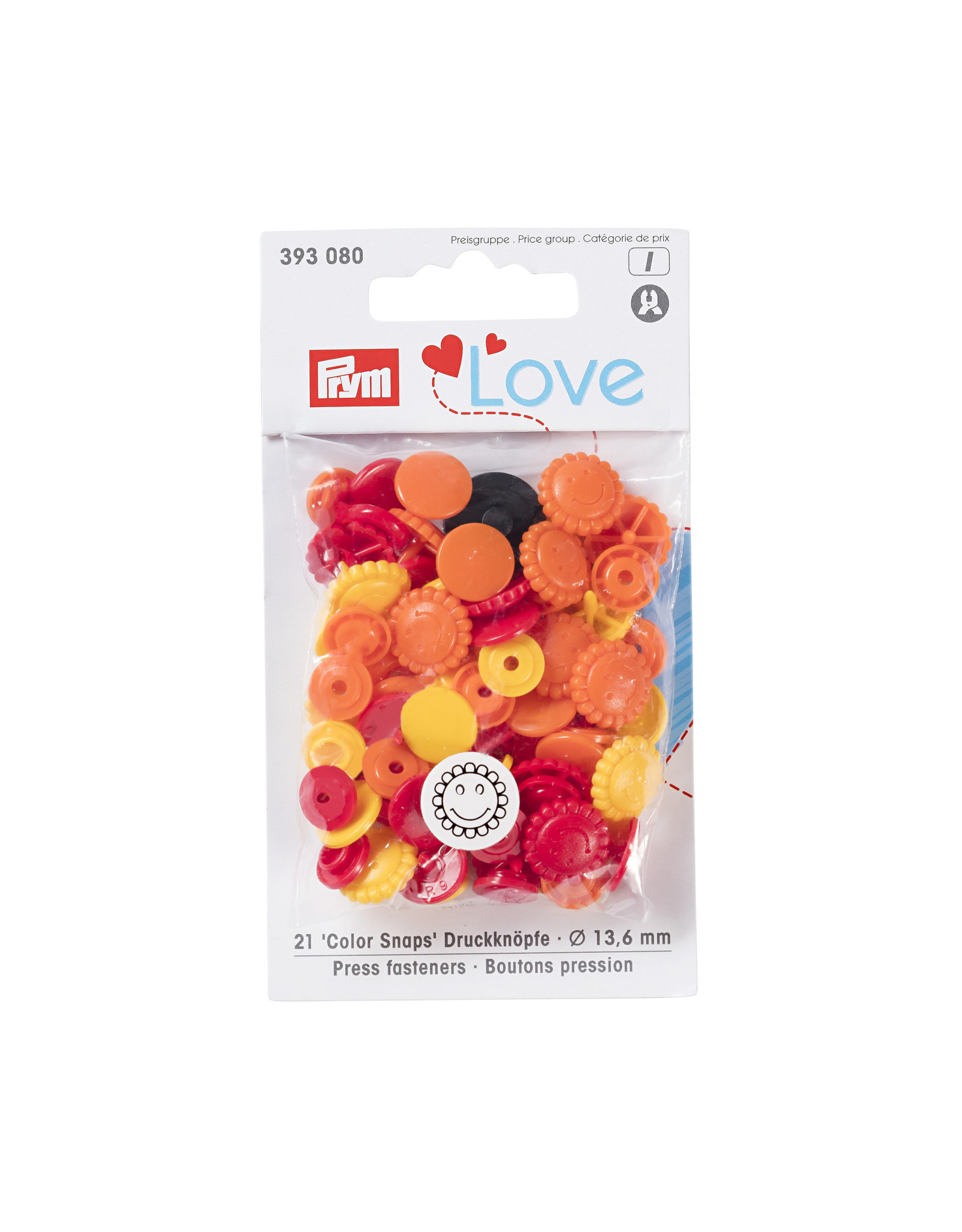 Prym Prym Love ColorSnaps drukknopen Bloem geel/rood/oranje