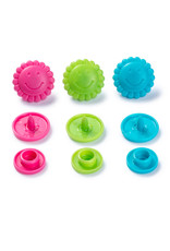 Prym Prym Love ColorSnaps drukknopen Bloem 13,6mm turquoise/groen/fuchsia