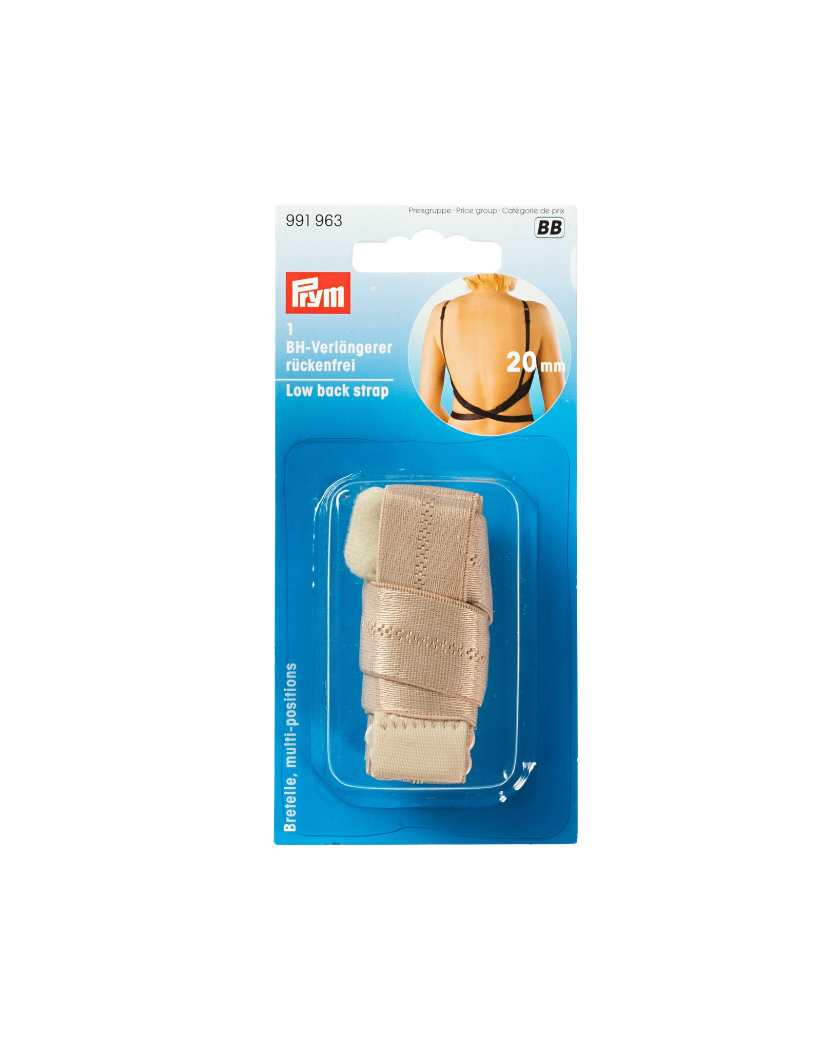 Prym Prym BH-bretellen lage rug 20 mm huidkleurig