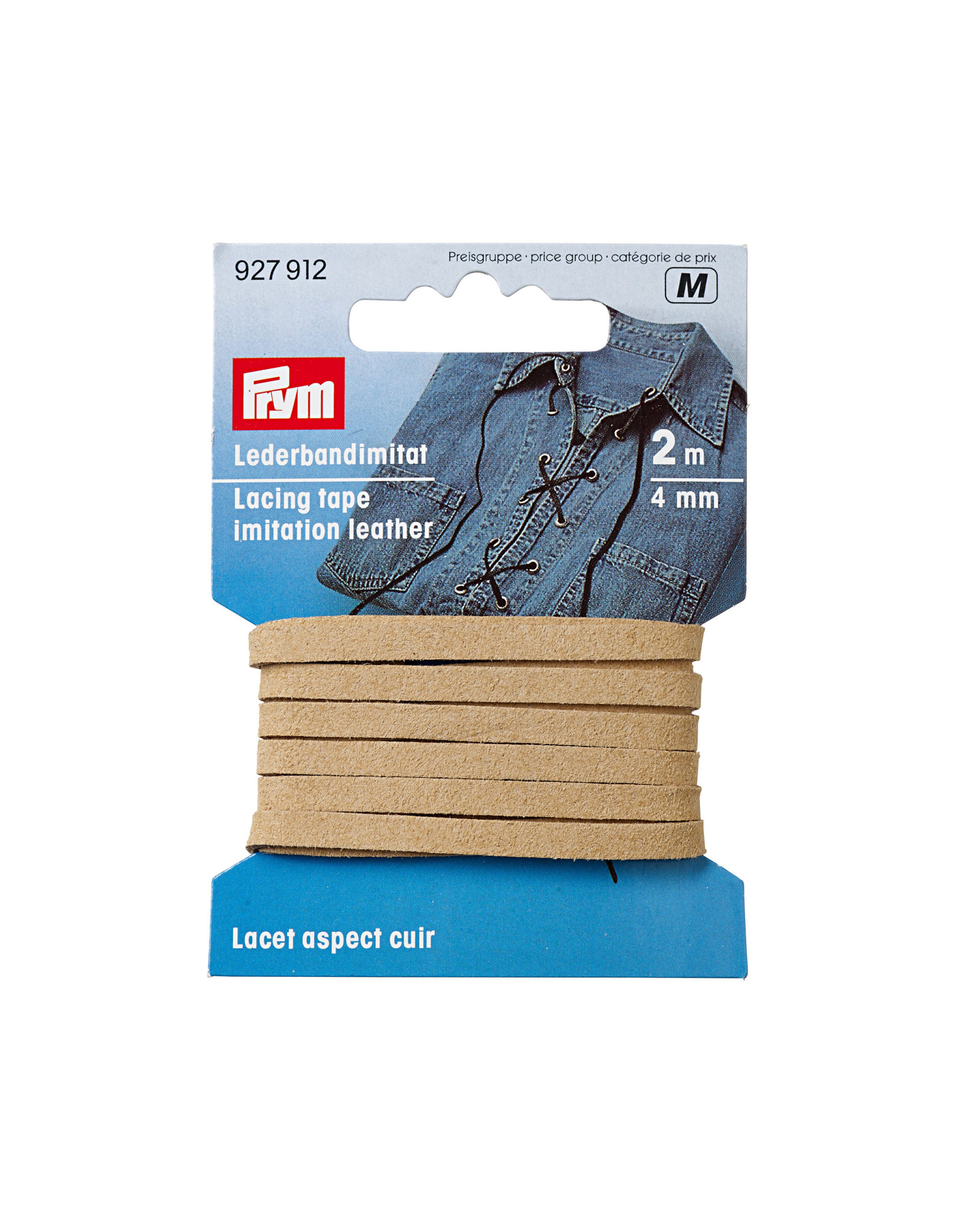 Prym Prym Lederimitatie veterband 4 mm beige