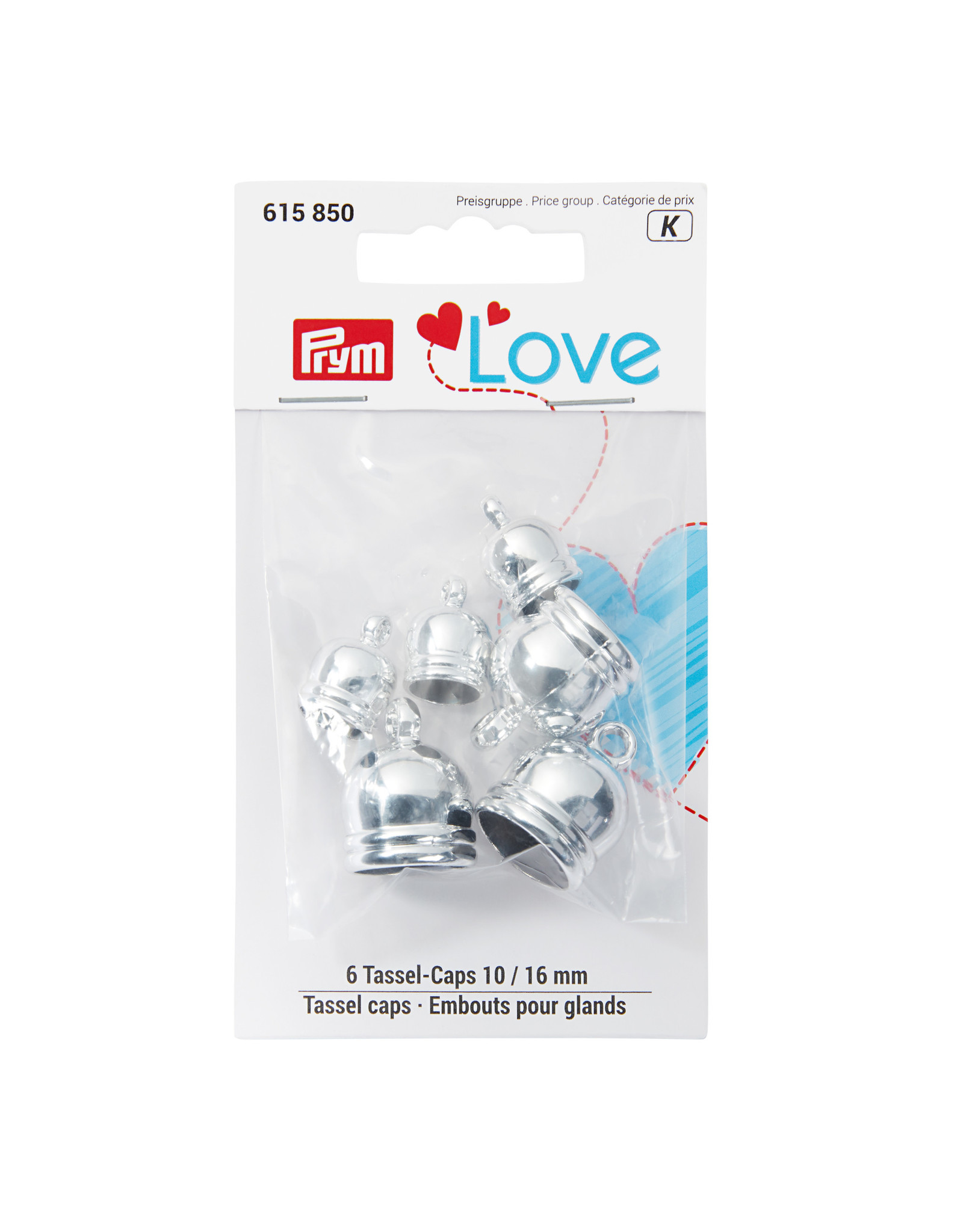 Prym Prym Love Eindkappen voor kwasten 10 + 16 mm zilverkleurig