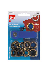 Prym Ringen en schijven MS 14 mm oudmessing