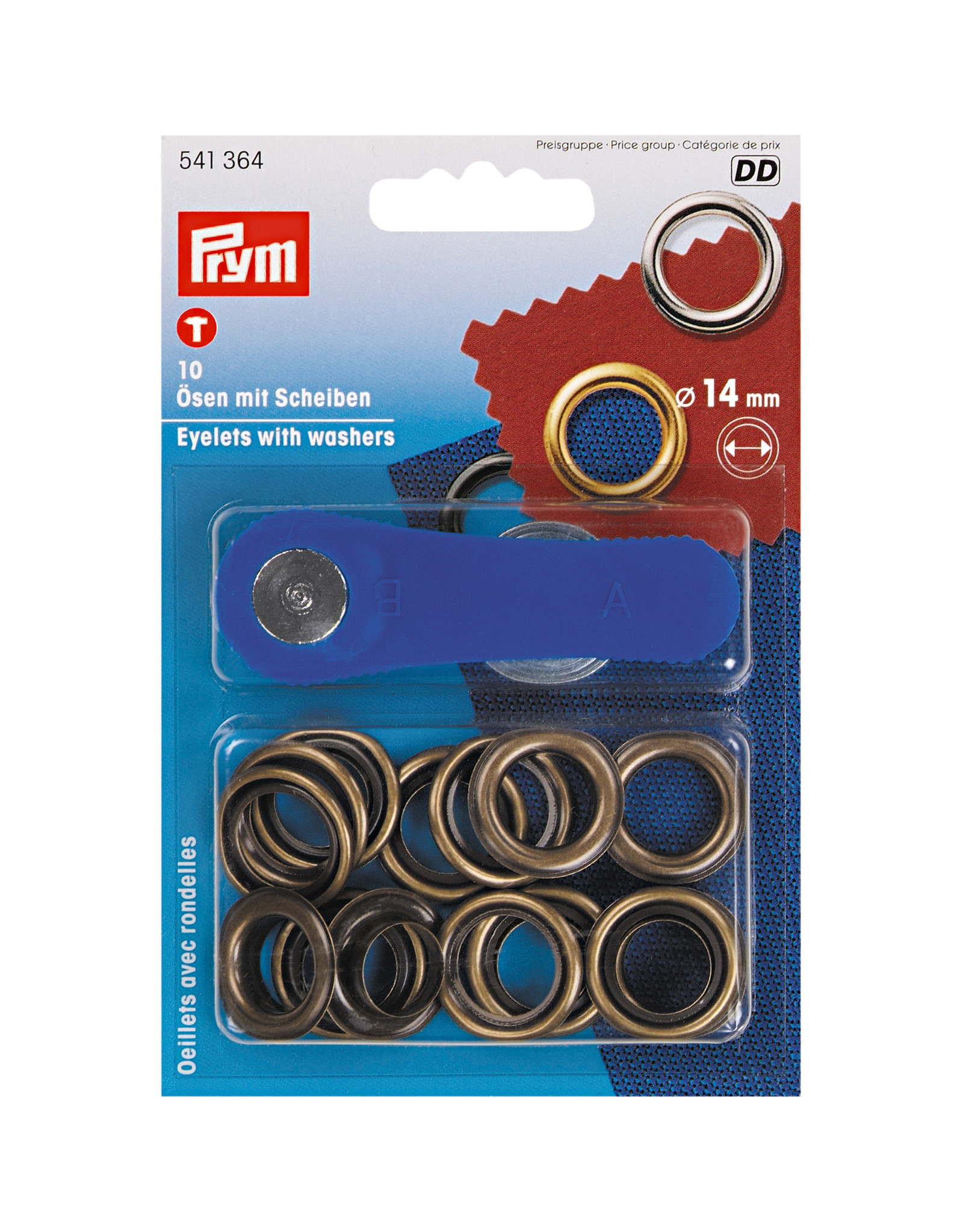 Prym Ringen en schijven MS 14 mm oudmessing