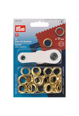 Prym Prym Ringen met schijven 11,0 mm goudkleurig