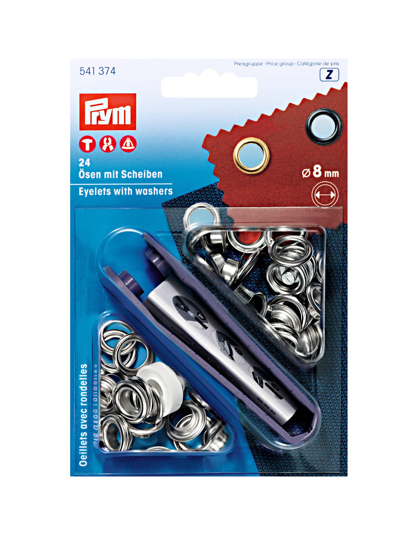 Prym Prym Ringen met schijven 8,0 mm zilverkleurig