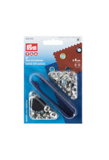 Prym Prym Ringen met schijven 5,0 mm zilverkleurig