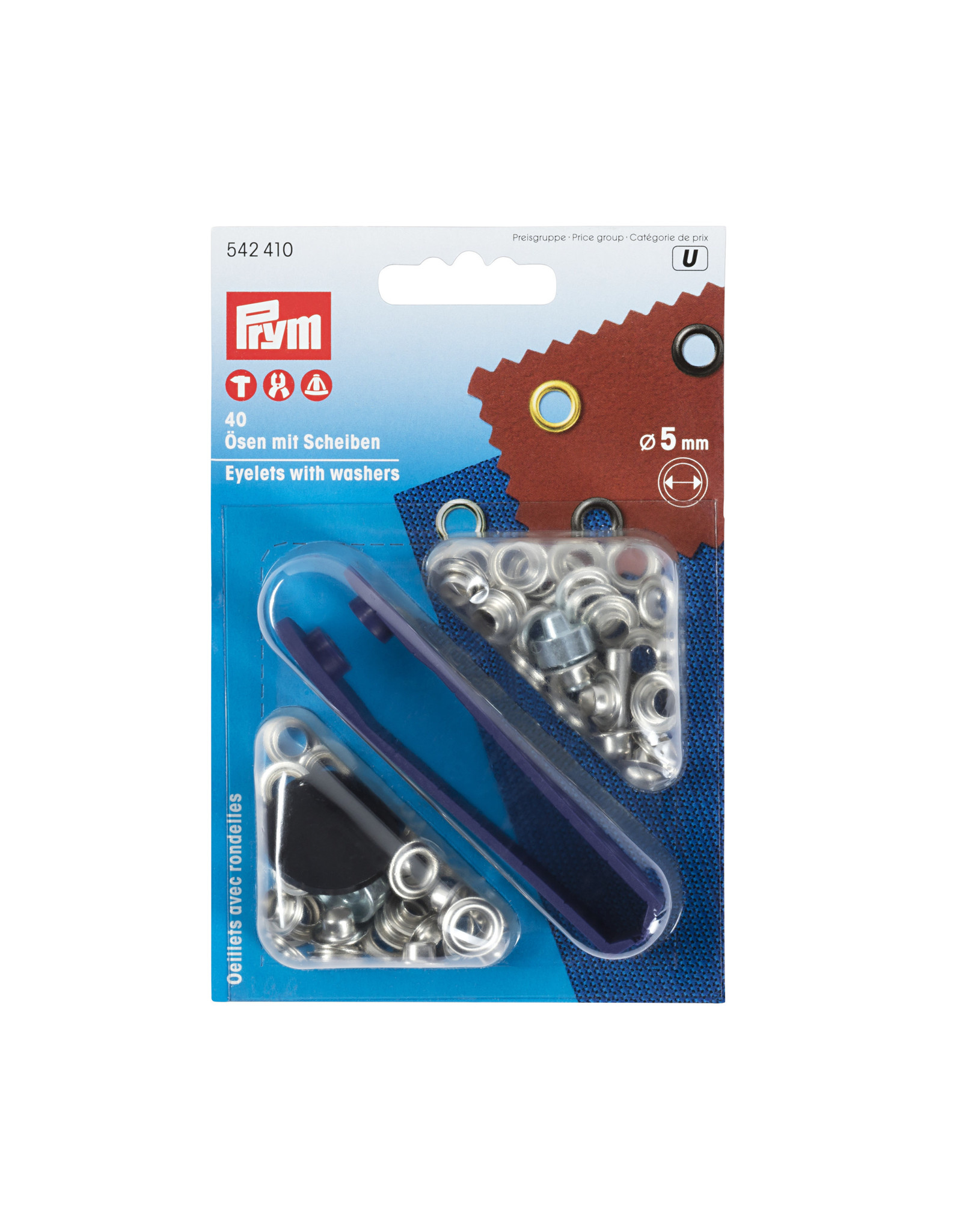 Prym Prym Ringen met schijven 5,0 mm zilverkleurig