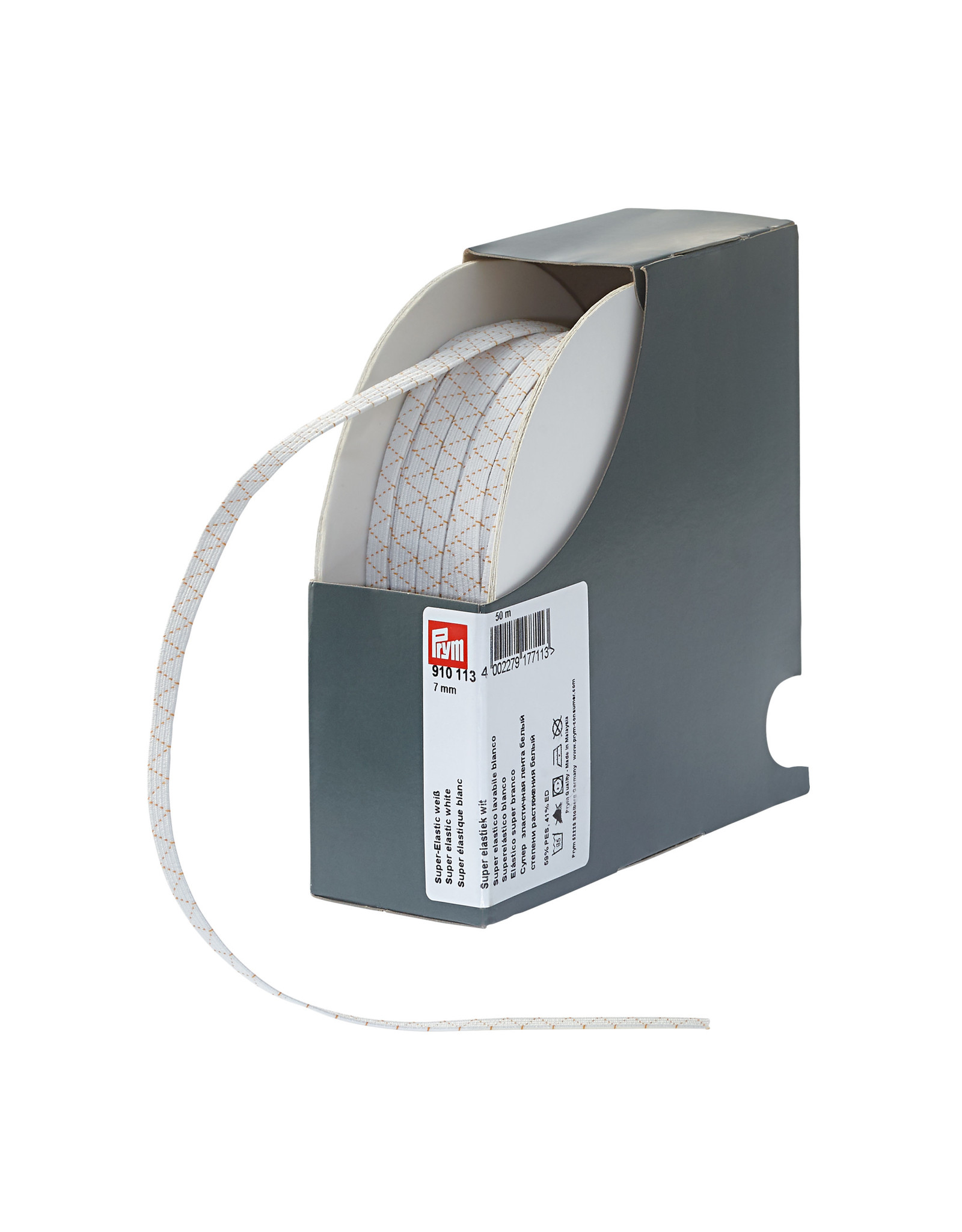 Prym Prym Super elastiek 7 mm wit (per 10 cm)