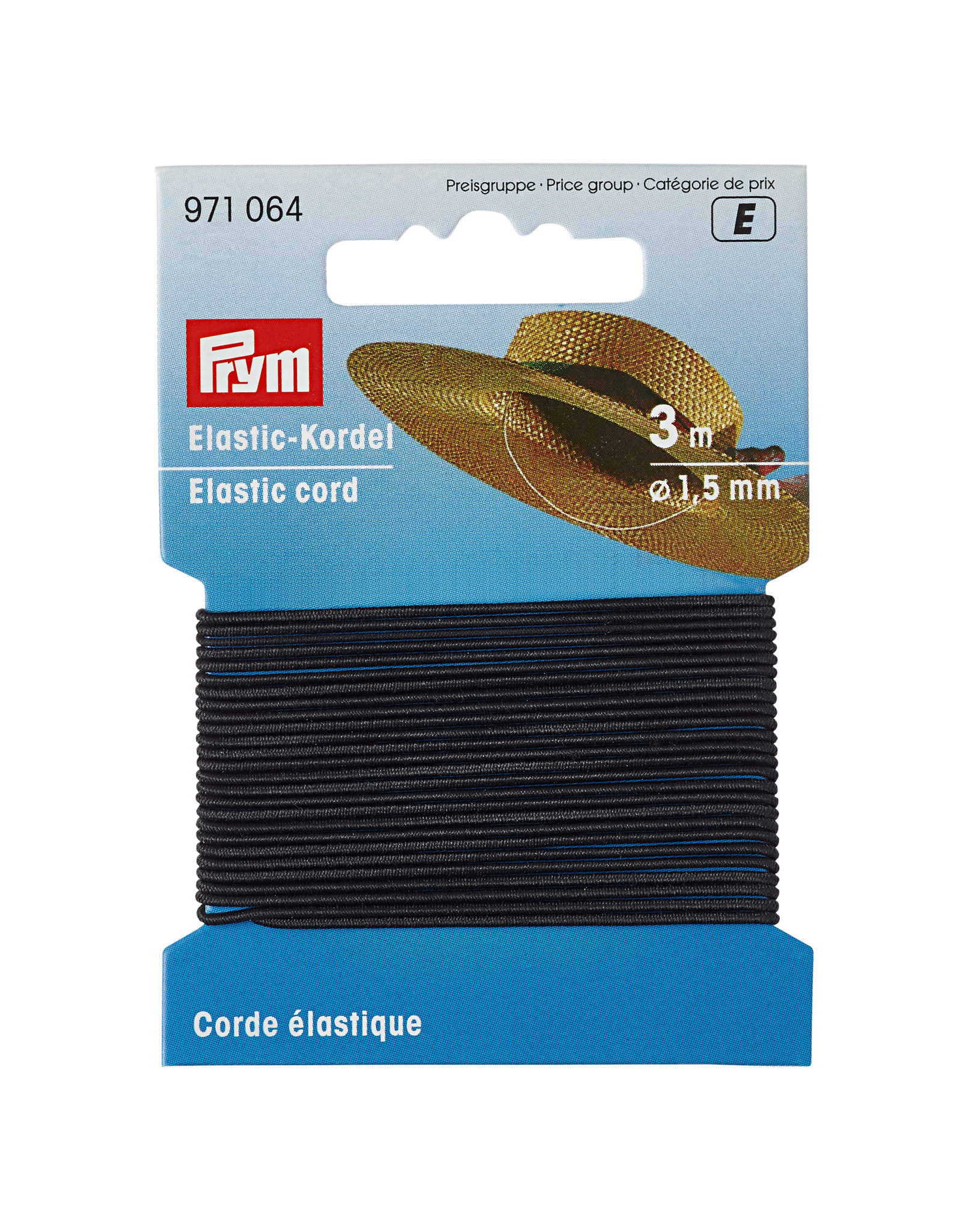 Prym Prym Elastische koord 1,5 mm zwart - 3 m