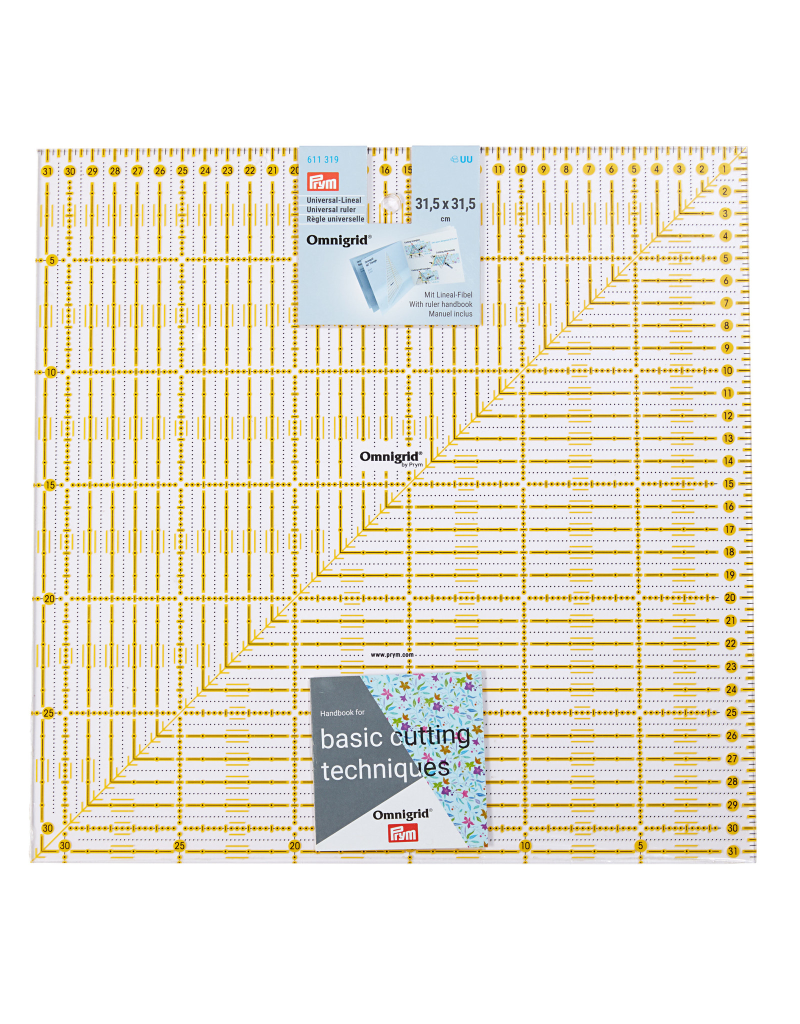 Prym Omnigrid Universele liniaal 31,5 x 31,5 cm