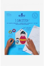 DMC DMC kinderborduurkaart I can stitch mama en dochter Kokeshi