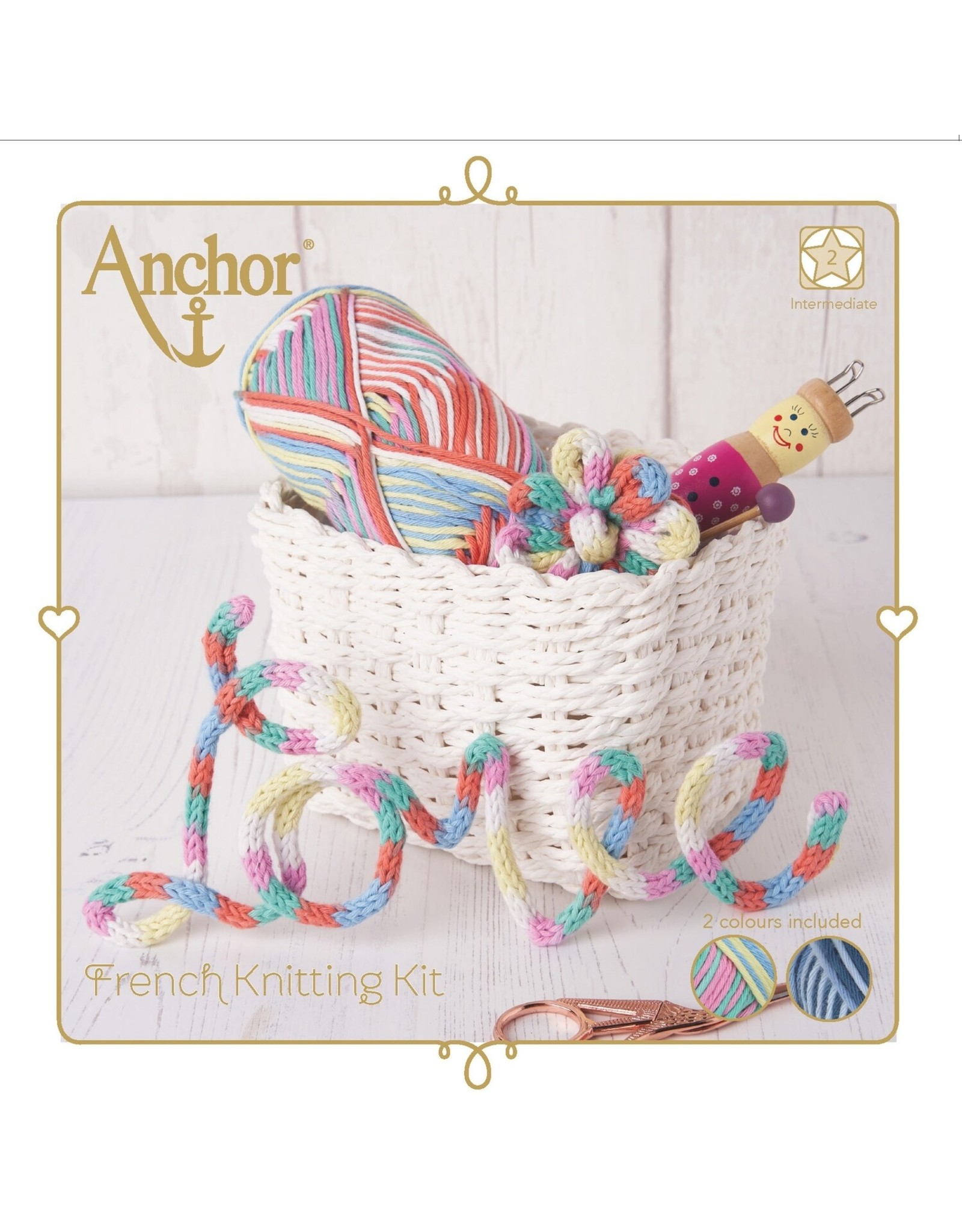 Anchor Anchor French knitting kit, blauw en gemengd