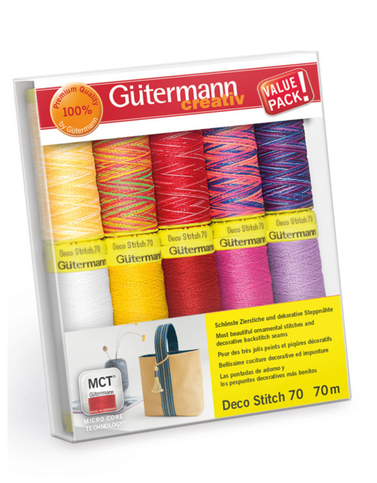 Gütermann Gütermann creative  Deco stitch 70 70m garenset col.1 (10 x 100m )