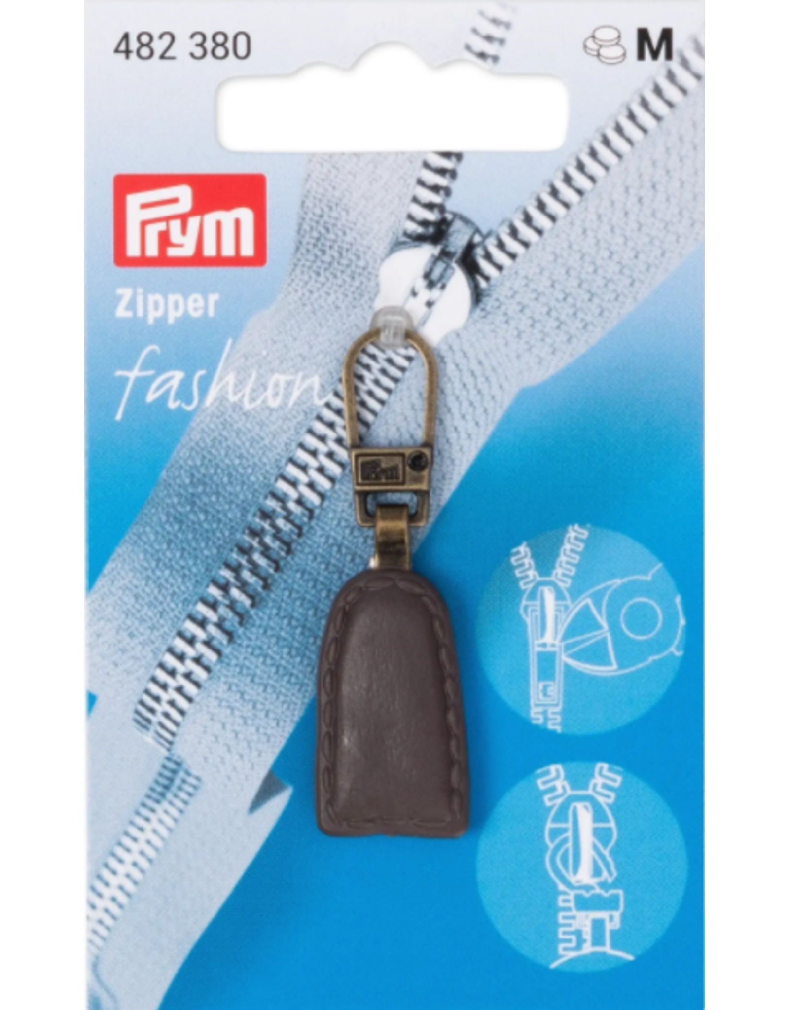 Prym Prym Rits trekker Fashion leder donkerbruin