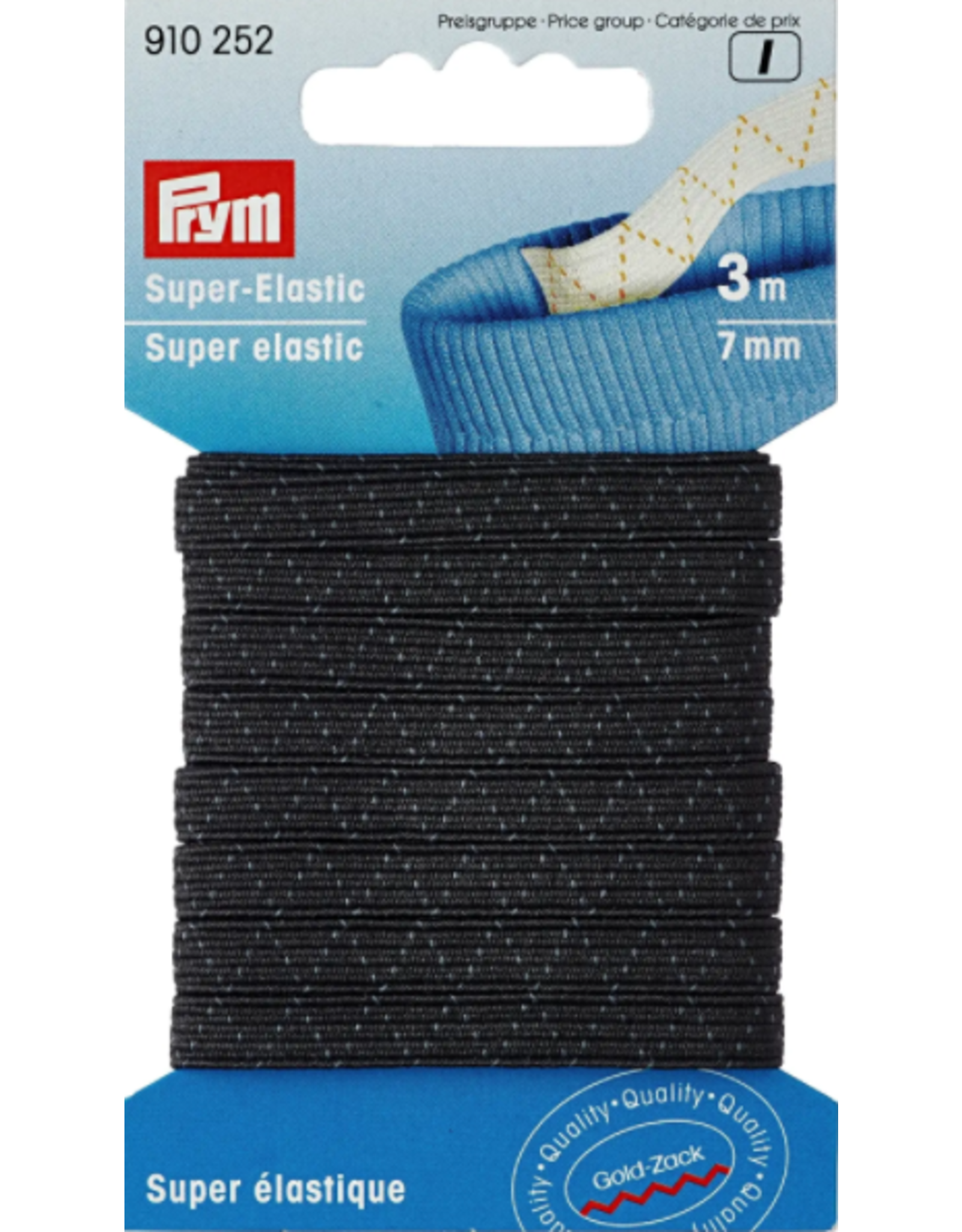 Prym Prym Super Elastiek 3m x 7mm zwart