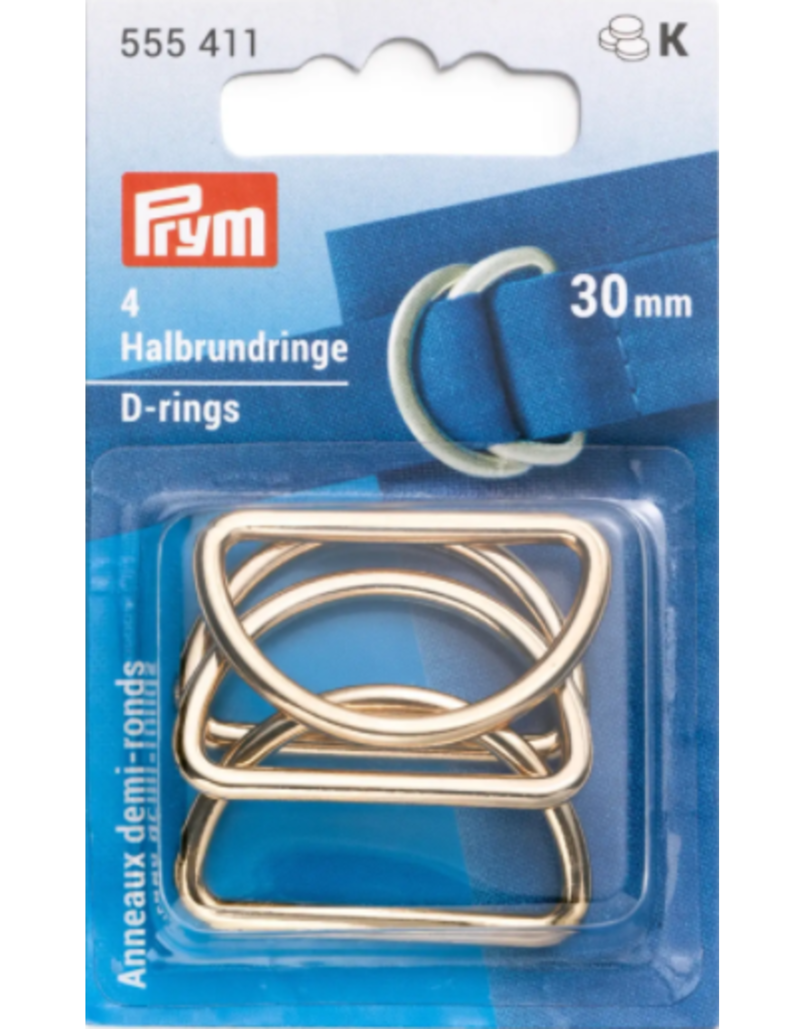 Prym Prym D-ring 4st. 30mm goud