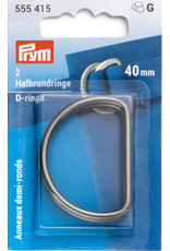Prym Prym D-ring 2st. 40mm zilver Prym Prym D-ring 2st. 40mm zilver