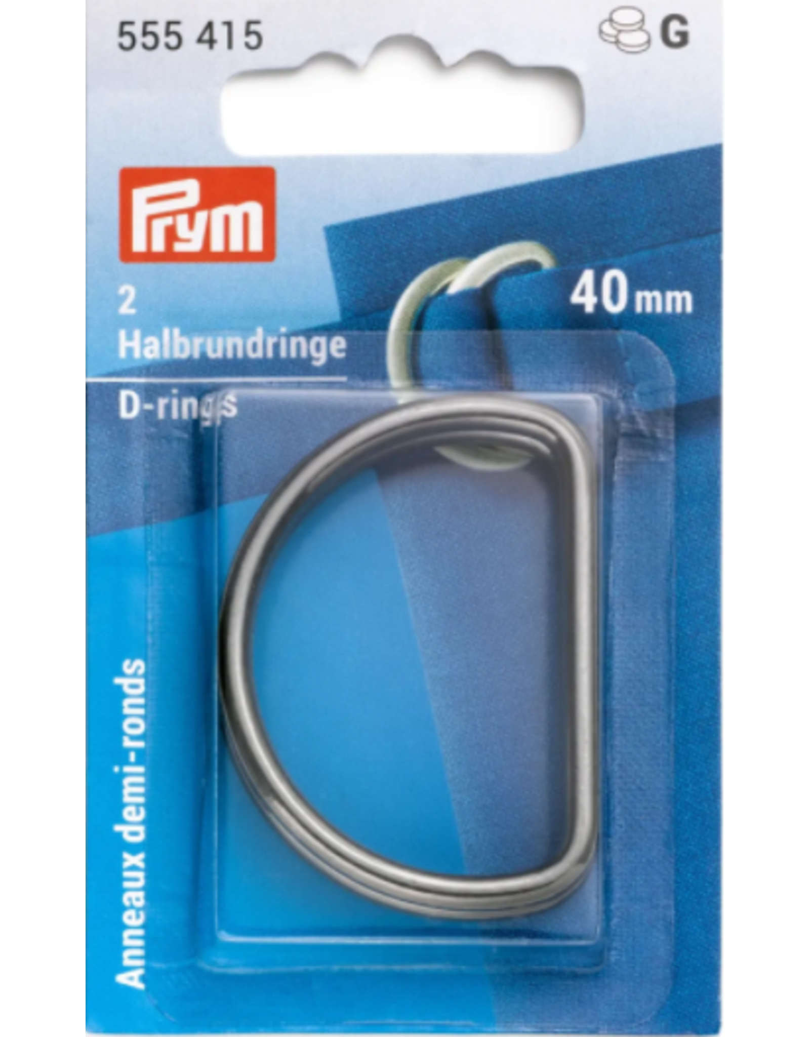 Prym Prym D-ring 2st. 40mm zilver