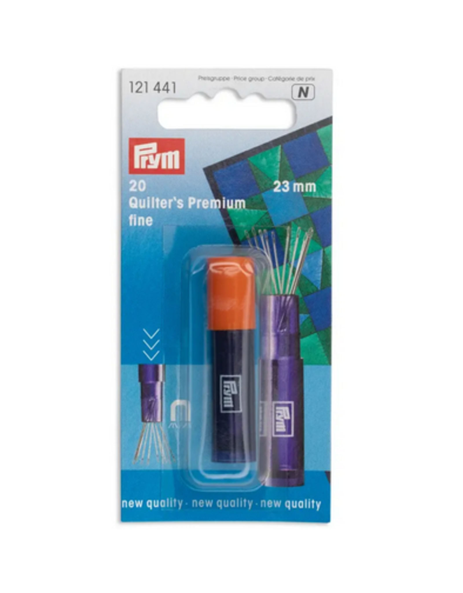 Prym Prym Quiltingnaalden fijn 23 x 0,60 mm zilverkleurig