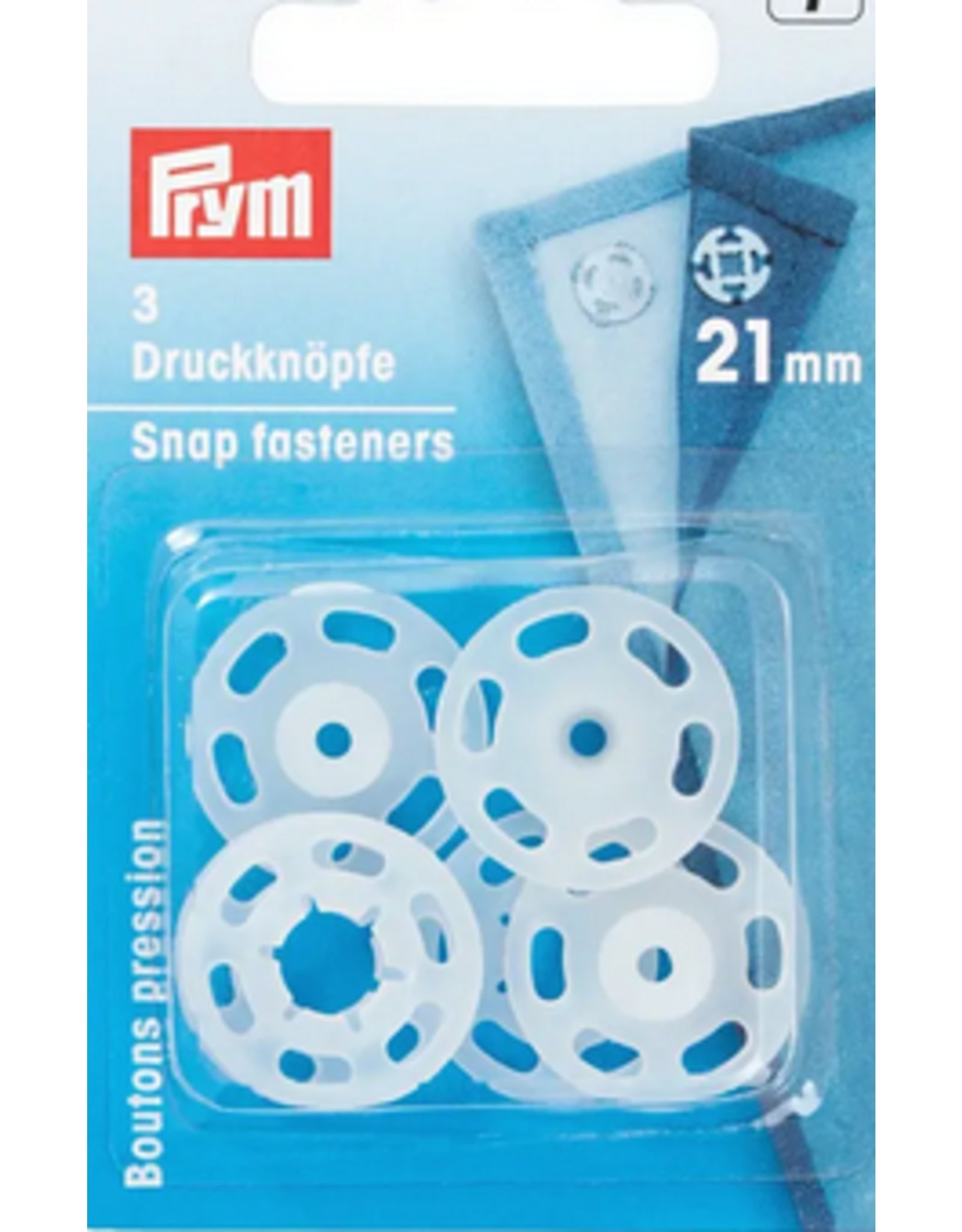 Prym Prym Aannaaidrukknopen rond 10 mm transparant