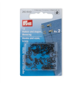 Prym Haken en ogen MS 2 zwart